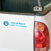 Katten aan Boord Bumpersticker (Op Truck)