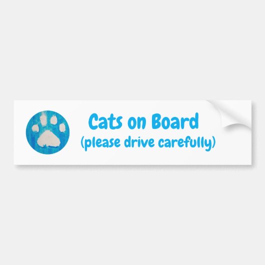 Katten aan Boord Bumpersticker (Voorkant)