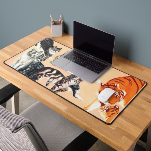 Katten aan het spelen bureaumat (Kantoor 2)