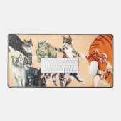 Katten aan het spelen bureaumat (Keyboard & Muis)