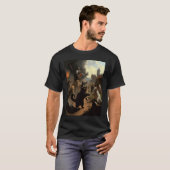 Katten aanval oorlog t-shirt (Voorkant volledig)