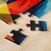 Katten Abstract Kubistische Schilderij Legpuzzel (Zijkant)