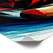 Katten Abstract Kubistische Schilderij Poster (Hoek)