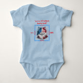 Katten-activating Amerikaanse Patriot Kat met Bril Romper (Voorkant)