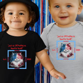Katten-activating Amerikaanse Patriot Kat met Bril Romper