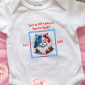 Katten-activating Amerikaanse Patriot Kat met Bril Romper