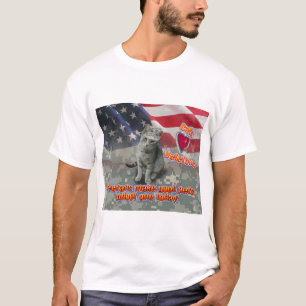 Katten adopteren veteranen voor levenslange vriend t-shirt