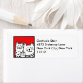 Katten adreslabel etiket (Insitu)