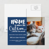 Katten Adreswijziging wij zijn verhuisd Aankondigingskaart (Voorkant / Achterkant)