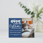 Katten Adreswijziging wij zijn verhuisd Aankondigingskaart (Staand voorkant)