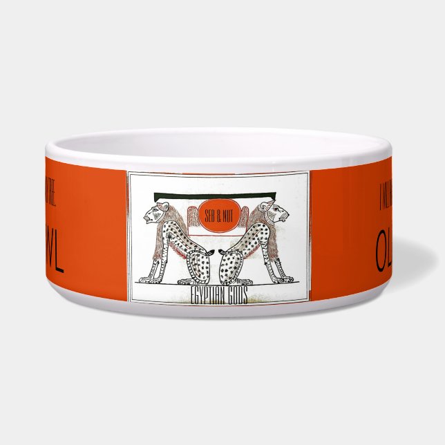 Katten afgenomen van Egyptische goden Funny Voerbakje (Voorkant)