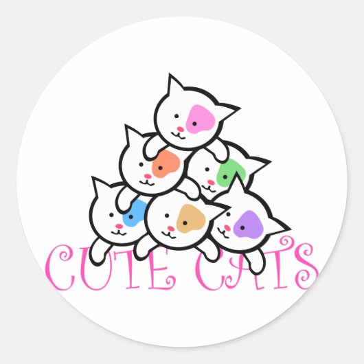 KATTEN AFSTAND RONDE STICKER (Voorkant)