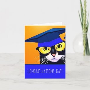 Katten Afstudeerkaart Vouwbare Wenskaart Kaart