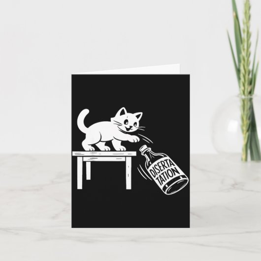 Katten afstuderen PhD Grappige doctorsgraad Afstud Kaart (Voorkant)