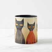 Katten alert, at-attentie, AI gegenereerd, Mok (Midden)