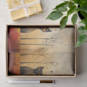 Katten alert, at-attentie, AI gegenereerd, Tissuepapier (Geschenk)