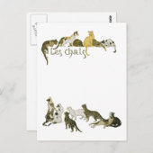 Katten, Alexandre Steinlen Briefkaart (Voorkant / Achterkant)