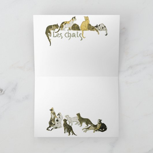 Katten, Alexandre Steinlen Cats, Alexandre Steinle Kaart (Binnen)