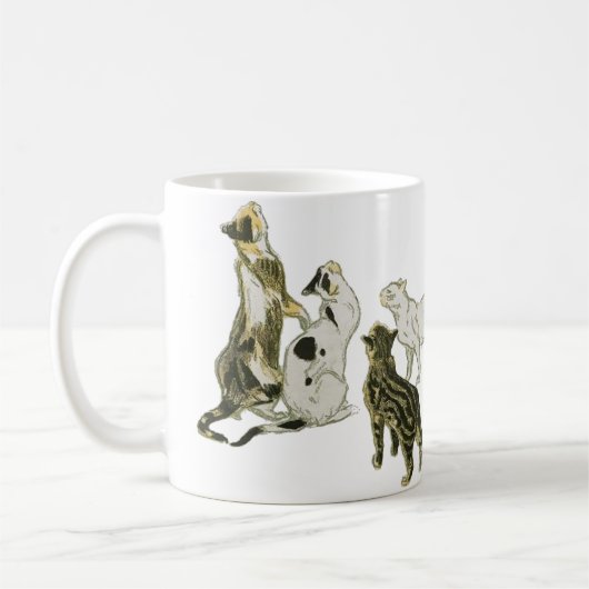 Katten, Alexandre Steinlen Koffiemok (Links)