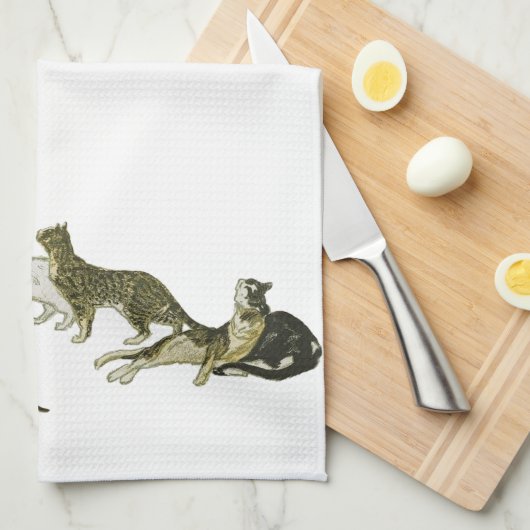 Katten, Alexandre Steinlen Theedoek (Quarter Fold)