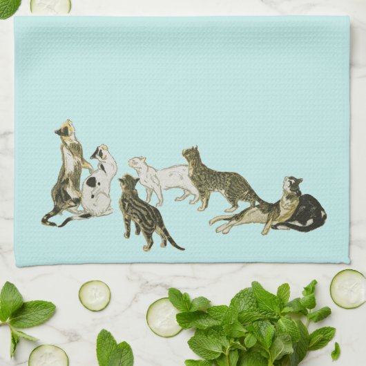 Katten, Alexandre Steinlen Theedoek (Gevouwen)