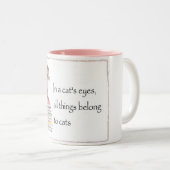 Katten - Alles hoort thuis Tweekleurige Koffiemok (Voorkant rechts)