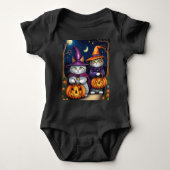 Katten als Heksen Schattig Halloween Romper (Voorkant)