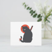 Katten als Warrior Samurai - Kies achtergrondkleur Briefkaart (Staand voorkant)