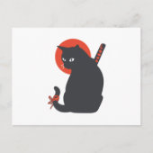 Katten als Warrior Samurai - Kies achtergrondkleur Briefkaart (Voorkant)