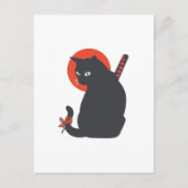 Katten als Warrior Samurai - Kies achtergrondkleur Briefkaart (Voorkant)