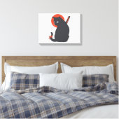 Katten als Warrior Samurai - Kies achtergrondkleur Canvas Afdruk (Insitu (Slaapkamer))