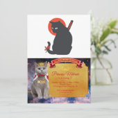 Katten als Warrior Samurai - Kies achtergrondkleur Kaart (Staand voorkant)