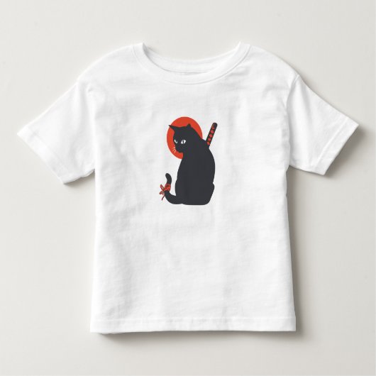 Katten als Warrior Samurai - Kies achtergrondkleur Kinder Shirts (Voorkant)