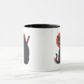 Katten als Warrior Samurai - Kies achtergrondkleur Mok (Midden)