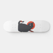 Katten als Warrior Samurai - Kies achtergrondkleur Persoonlijk Skateboard (Horizontaal)