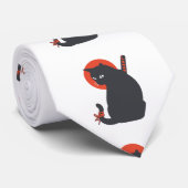 Katten als Warrior Samurai - Kies achtergrondkleur Stropdas (Opgerold)