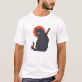 Katten als Warrior Samurai - Kies achtergrondkleur T-shirt (Voorkant)