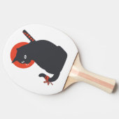 Katten als Warrior Samurai - Kies achtergrondkleur Tafeltennisbatje (Zijkant)