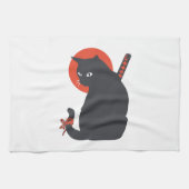 Katten als Warrior Samurai - Kies achtergrondkleur Theedoek (Horizontaal)