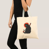 Katten als Warrior Samurai - Kies achtergrondkleur Tote Bag (Voorkant (product))