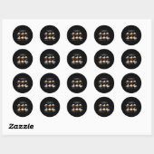 Katten &amp; koffieliefhebber Grappig cafeïne cita Ronde Sticker (Vel)