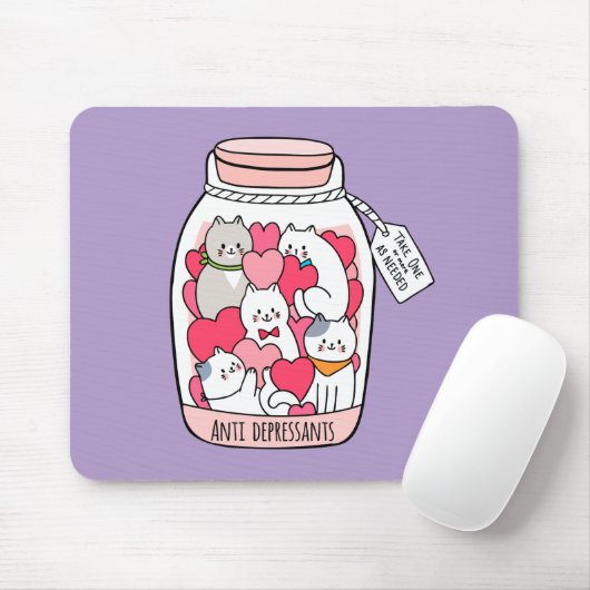 Katten Antidepressivum Grappig Kattenliefhebber Ca Muismat (Met muis)