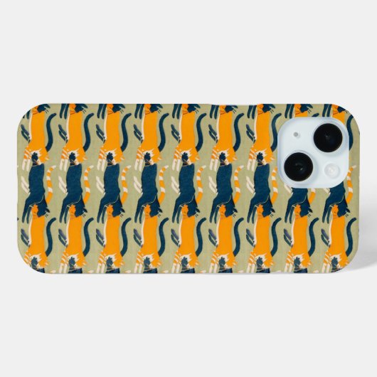 Katten, Art Nouveau Case-Mate iPhone Case (Achterkant (horizontaal))