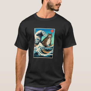 Katten Artikelen, Ukiyo-e Stijl, Grote Golf bij Ka T-shirt