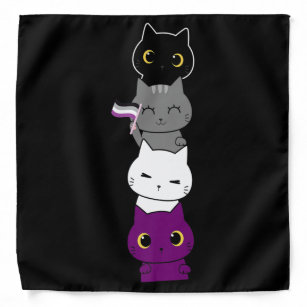 Katten Asexual Pride Cute Ace-vlag Dierschapsdekse Bandana