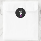 Katten Asexual Pride Cute Ace-vlag Dierschapsdekse Ronde Sticker (Tas)