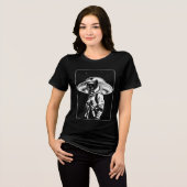 Katten Astronaut Alien UFO Sciencefiction Tri-Blend Shirt (Voorkant volledig)