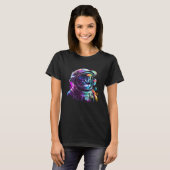 Katten Astronaut Dier Ruimte Gezicht Sterrenstelse T-shirt (Voorkant volledig)