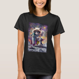 Katten Astronaut Raket Ruimte T-shirt