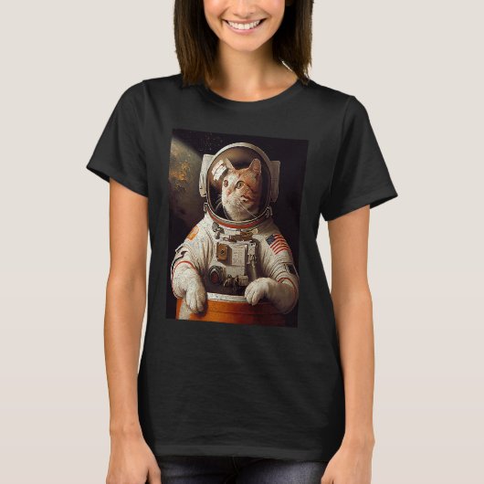 Katten Astronaut Ruimte T-shirt (Voorkant)